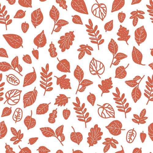simple seamless pattern leaves 