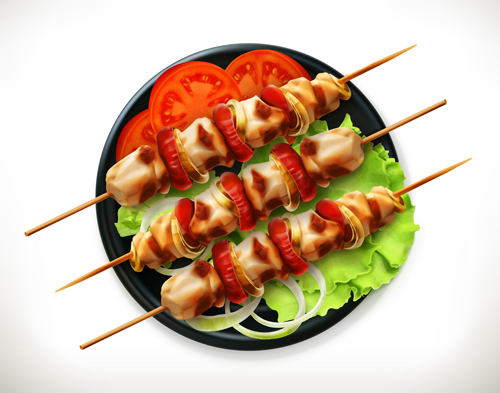 Skewers food vector material Skewers food vector material