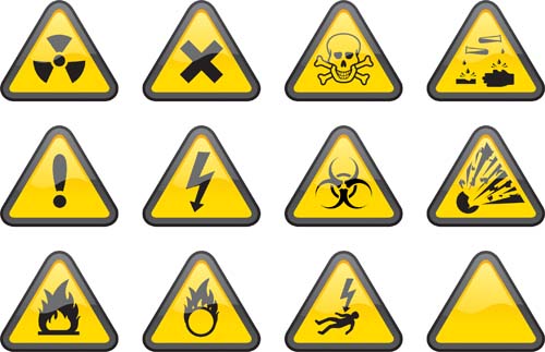 warning triangle signs safety 