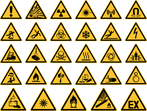 warning triangle signs safety 