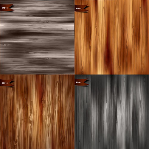 Vector wooden textures background design set 04 Vector wooden textures background design set 04