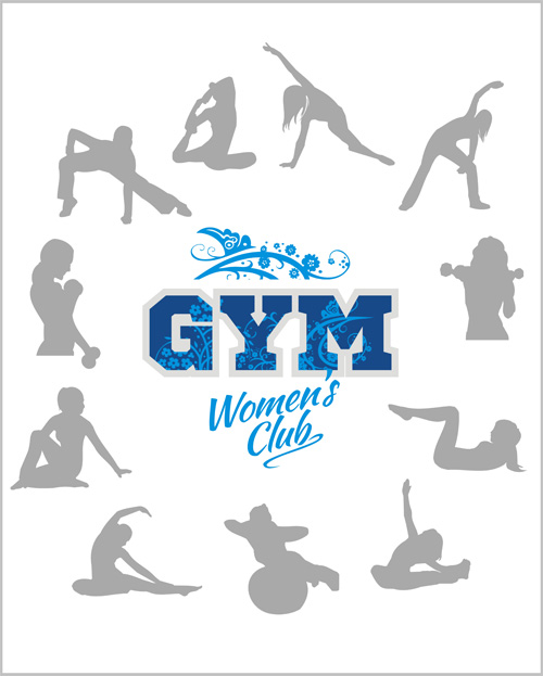 women's poster material fitness club 