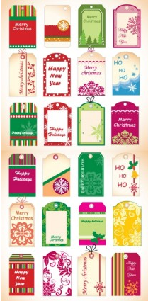 Christmas tags vectors set Christmas tags vectors set
