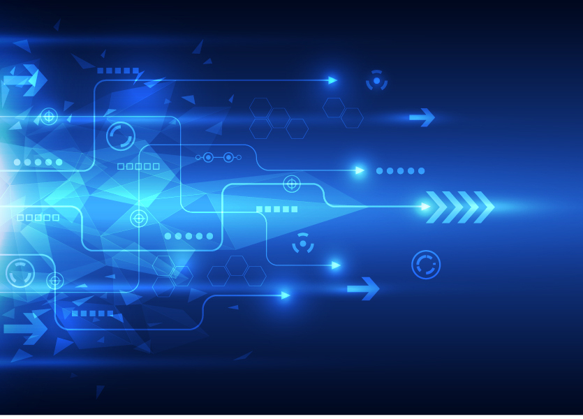 Blue tech futuristic background vector 04