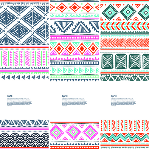 Christmas ethnic pattern banner vector 01 Christmas ethnic pattern banner vector 01