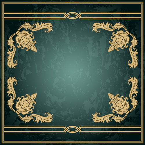 Classical decor frames retro vector set 22