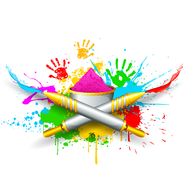 Holi creative background art vector 01 Holi creative background art vector 01
