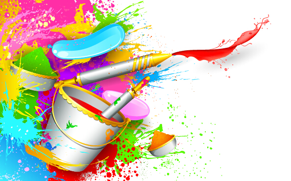Holi creative background art vector 07