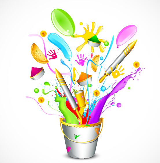 Holi creative background art vector 08 Holi creative background art vector 08