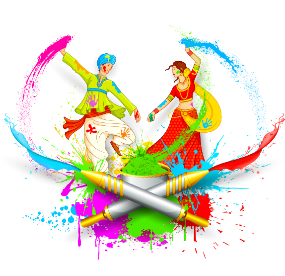 Holi creative background art vector 09 Holi creative background art vector 09