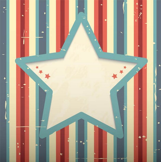 Retro Star Backgrounds art vector