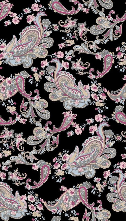 Seamless paisley patterns vintage design 01 Seamless paisley patterns vintage design 01