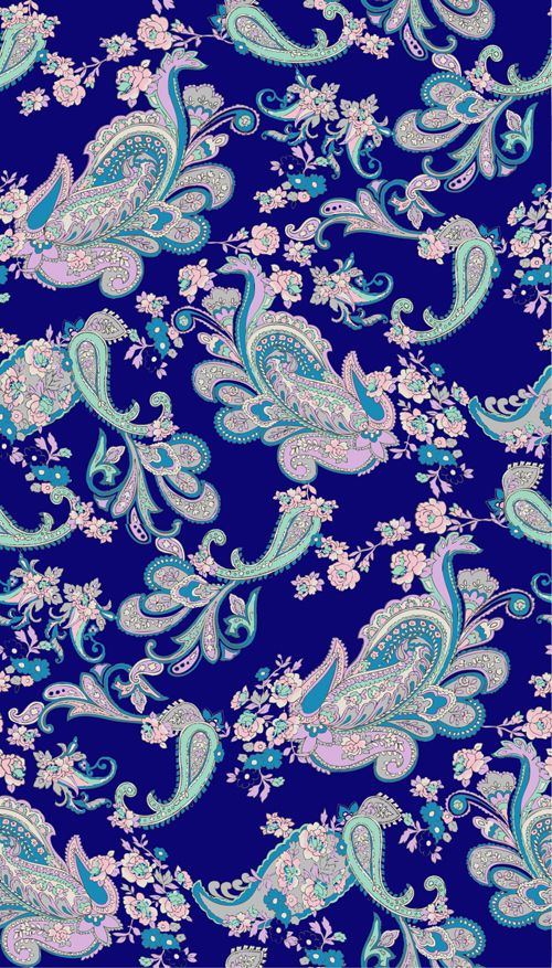 Seamless paisley patterns vintage design 02