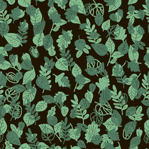 Simple leaves pattern seamless vector 02 Simple leaves pattern seamless vector 02