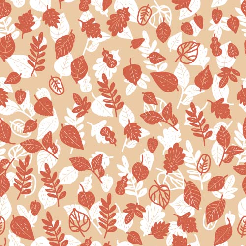 Simple leaves pattern seamless vector 03 Simple leaves pattern seamless vector 03