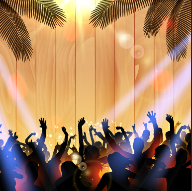 Vector flyer summer night party design material 08 Vector flyer summer night party design material 08