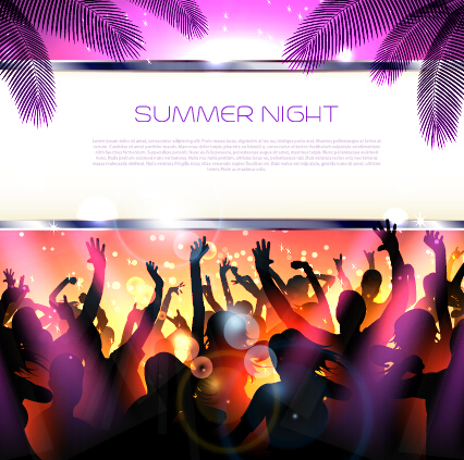 summer party night material flyer 