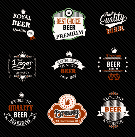 vintage labels label beer badges 