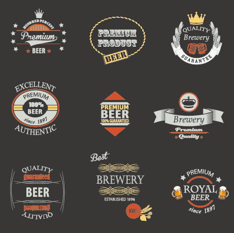 vintage labels label design beer badges badge 