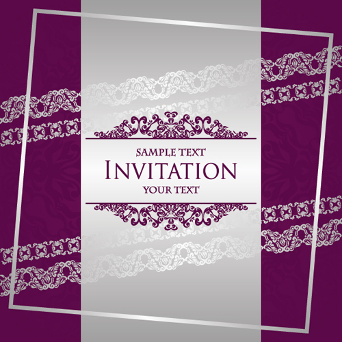 Wedding Invitation Card vintage styles vector 03 Wedding Invitation Card vintage styles vector 03