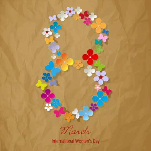 8 March Womens Day background with lilac flowers vector 05 8 March Womens Day background with lilac flowers vector 05
