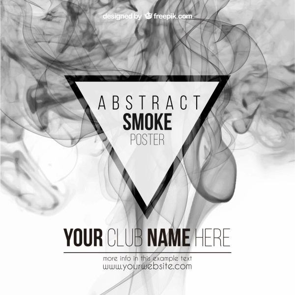 Abstract smoke poster vector material Abstract smoke poster vector material