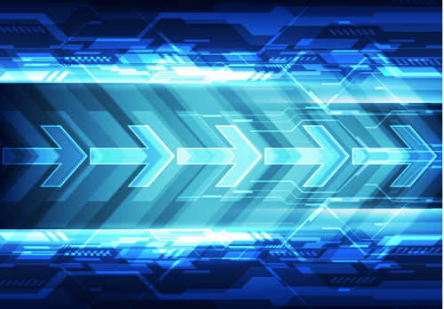tech futuristic blue background 