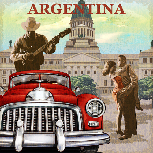 Car vintage poster design material vector 09 Car vintage poster design material vector 09