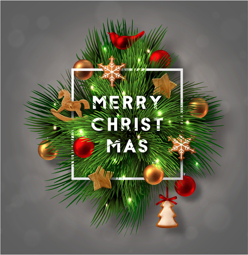 Christmas fir branches art background vector 03 Christmas fir branches art background vector 03