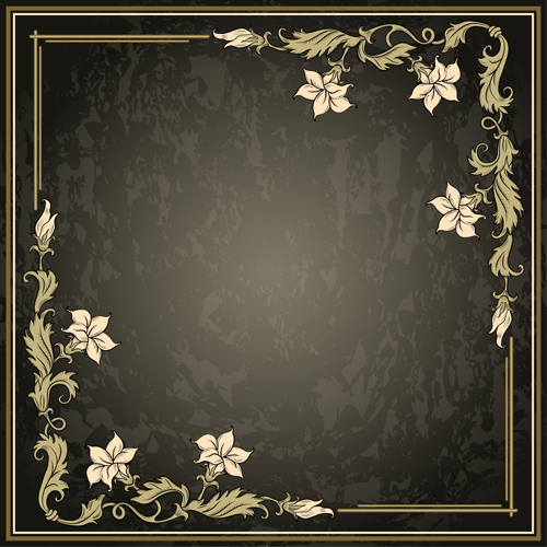 Classical decor frames retro vector set 16