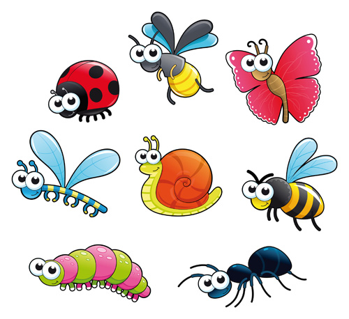 Different cartoon insect vector material Different cartoon insect vector material