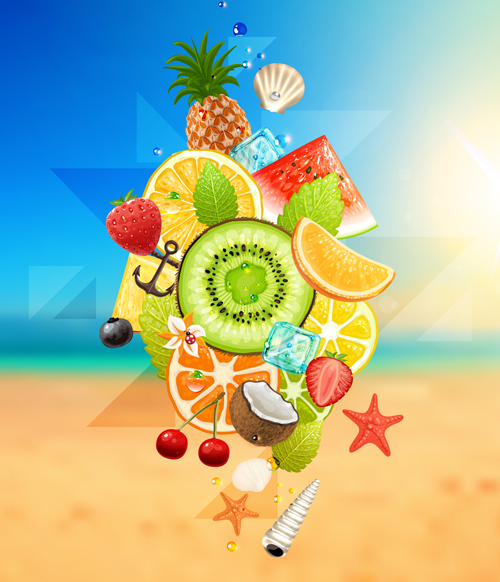 Enjoy tropical summer holidays backgrounds vector 05 Enjoy tropical summer holidays backgrounds vector 05