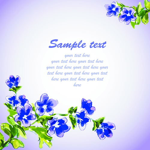 Hand drawn watercolor flower background 01 Hand drawn watercolor flower background 01