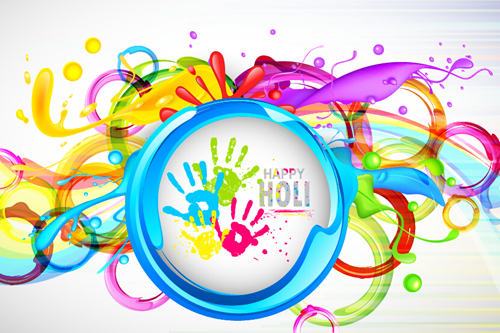 Holi creative background art vector 05 Holi creative background art vector 05