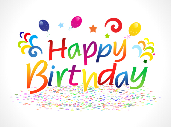 Multicolor happy birthday art background vector 04 Multicolor happy birthday art background vector 04