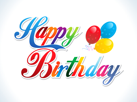 Multicolor happy birthday art background vector 05