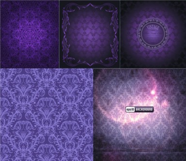 Purple background classical pattern vector Purple background classical pattern vector