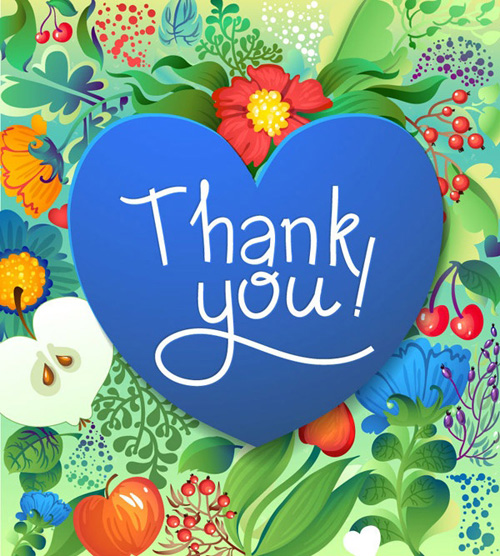 Thanksgiving background with blue heart vector Thanksgiving background with blue heart vector