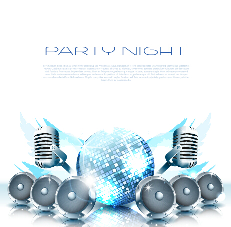 Vector flyer summer night party design material 07 Vector flyer summer night party design material 07