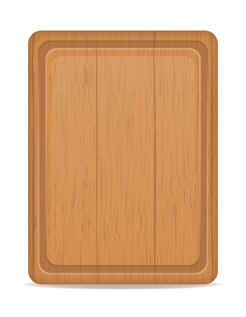 Wooden cutting board vector design set 02 Wooden cutting board vector design set 02