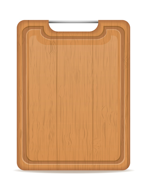 Wooden cutting board vector design set 06 Wooden cutting board vector design set 06