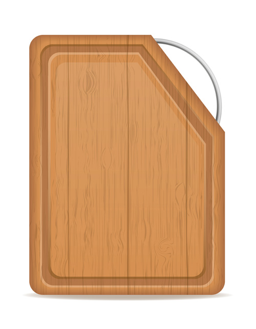 Wooden cutting board vector design set 07 Wooden cutting board vector design set 07