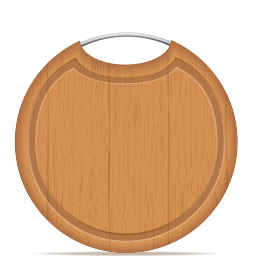 Wooden cutting board vector design set 08 Wooden cutting board vector design set 08