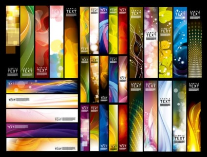 Modern abstract banners vector set Modern abstract banners vector set