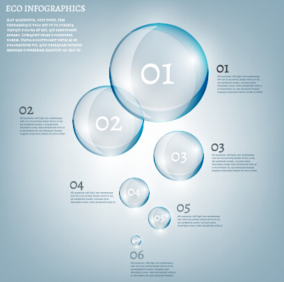 transparent infographics eco bubble 