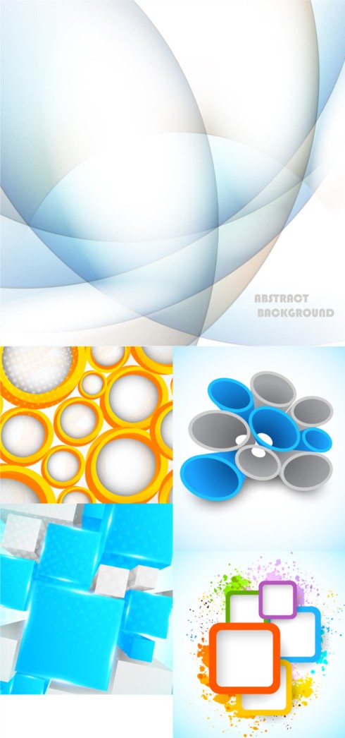 3D Dynamic box background vector set 3D Dynamic box background vector set