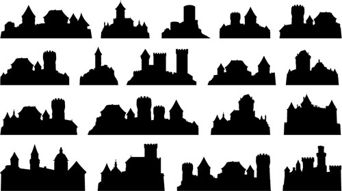 Different motorcycles silhouetters vector 01 Different motorcycles silhouetters vector 01