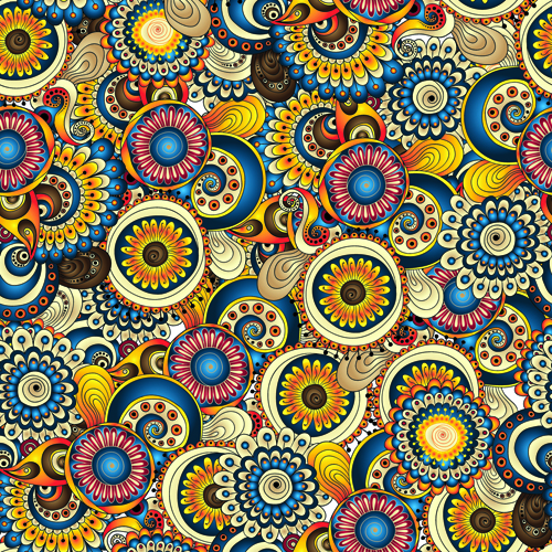 Beautiful ethnic style seamless patterns vector set 02 Beautiful ethnic style seamless patterns vector set 02