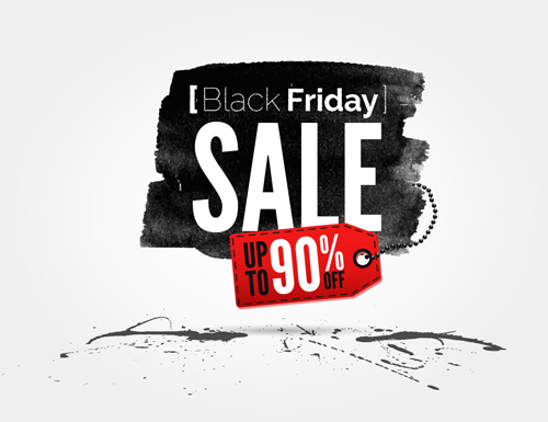 Black friday with ink sale background vector 03 Black friday with ink sale background vector 03