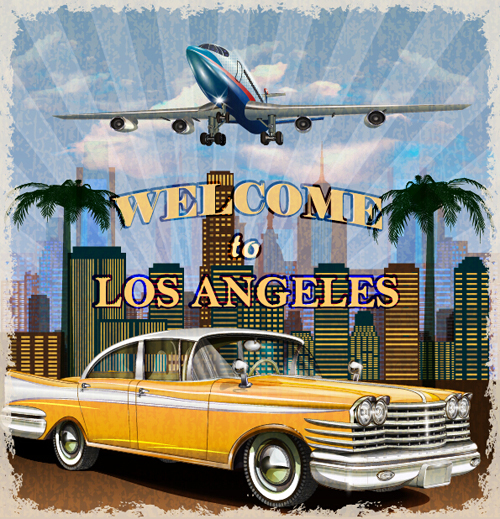 Car vintage poster design material vector 02 Car vintage poster design material vector 02